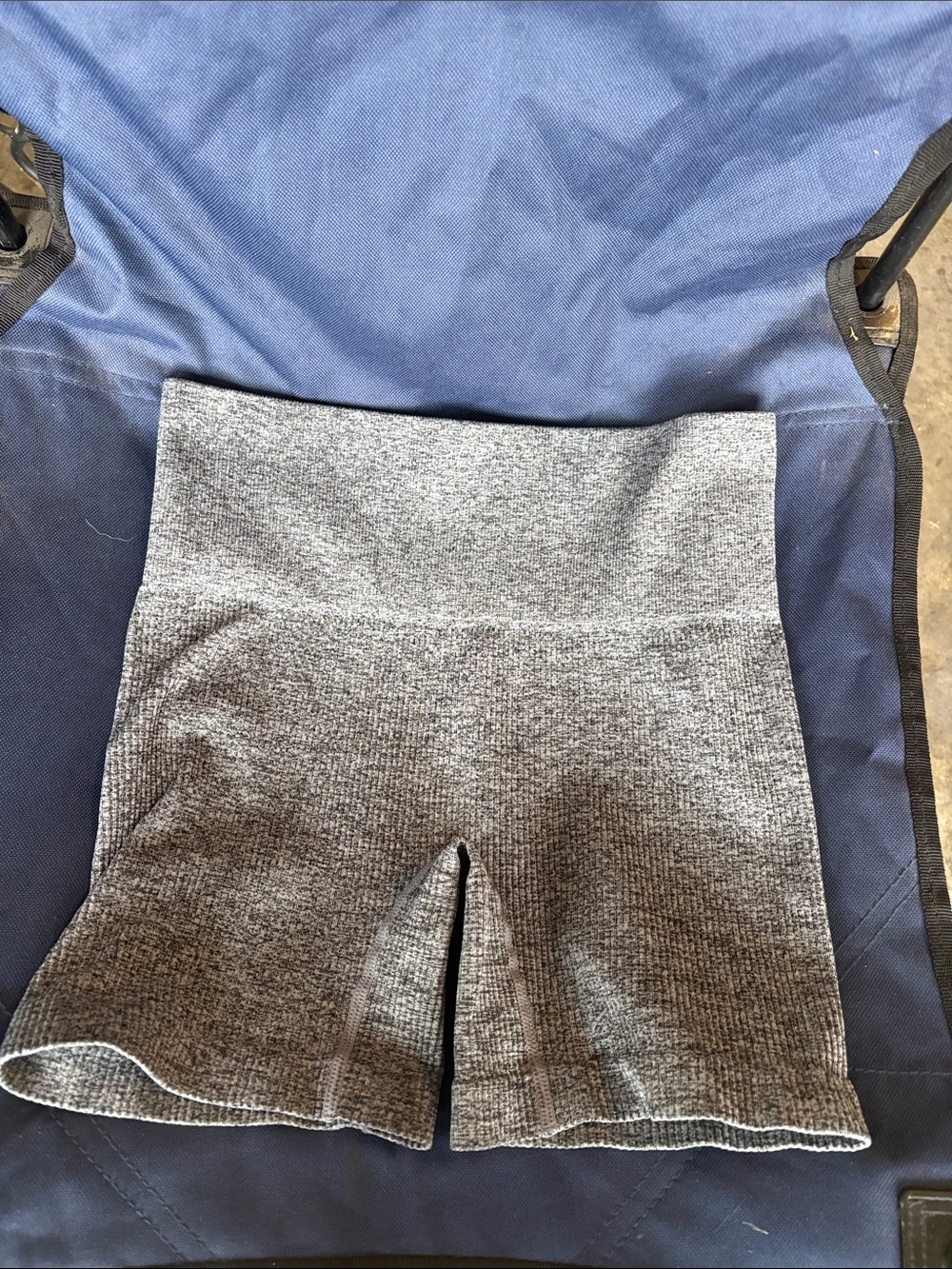 Colsie Grey Ribbed Biker Shorts